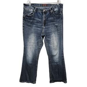 Neeso Premium Bootcut Jeans Women's Plus Sz 18 Embroidered Pocket Casual